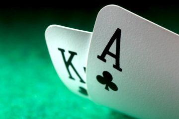 Blackjack game in cards